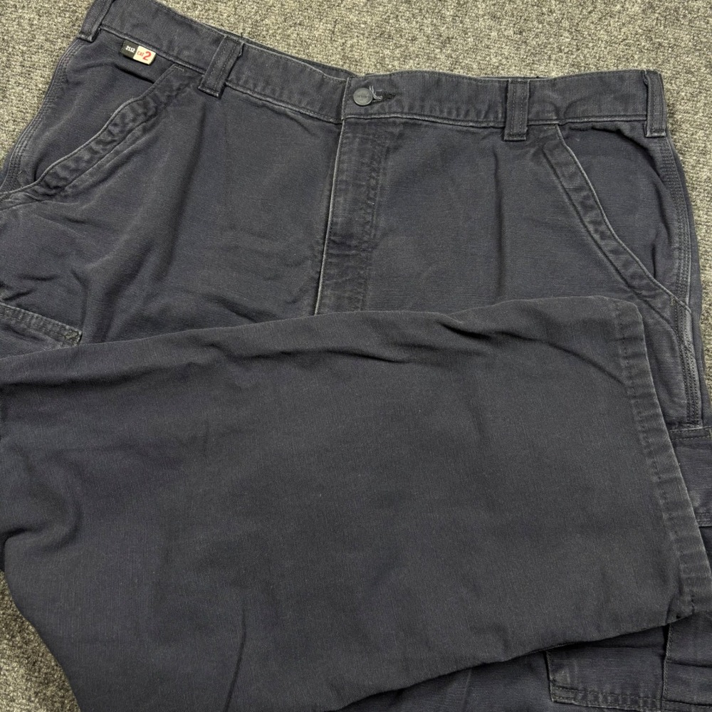 Carhartt FR Cargo Pants Mens 38x25 Blue Flame Resistant Canvas Work Trousers